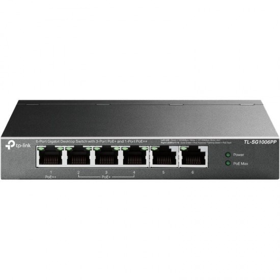 Switch tp-link tl-sg1006pp 6 puertos/ rj-45 10/100/1000/ poe++