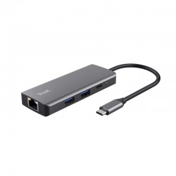 Docking USB Tipo-C Trust Dalyx/ 2xUSB/ 2xUSB Tipo-C/ 1xHDMI 4K/ 1xRJ45/ Gris Docking USB Tipo-C Trust Dalyx/ 2xUSB/ 2xUSB Tipo-C/ 1xHDMI 4K/ 1xRJ45/ Gris