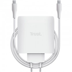 Cargador de Pared GaN Trust Maxo 100W/ 2xUSB Tipo-C/ Incluye Cable USB Tipo-C/ 100W