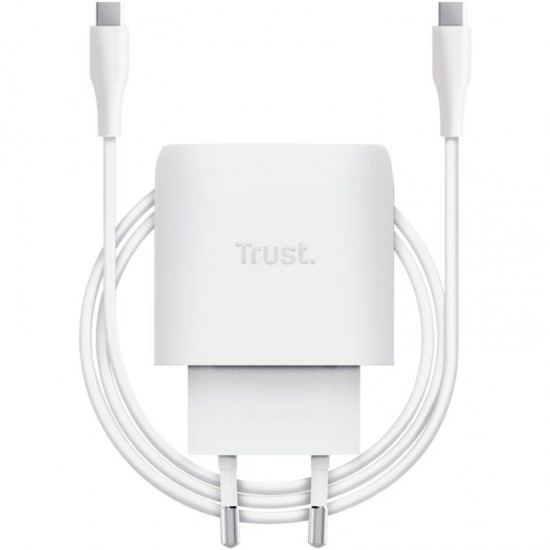 Cargador de pared gan trust maxo 45w/ 1xusb tipo-c/ incluye cable usb tipo-c/ 45w