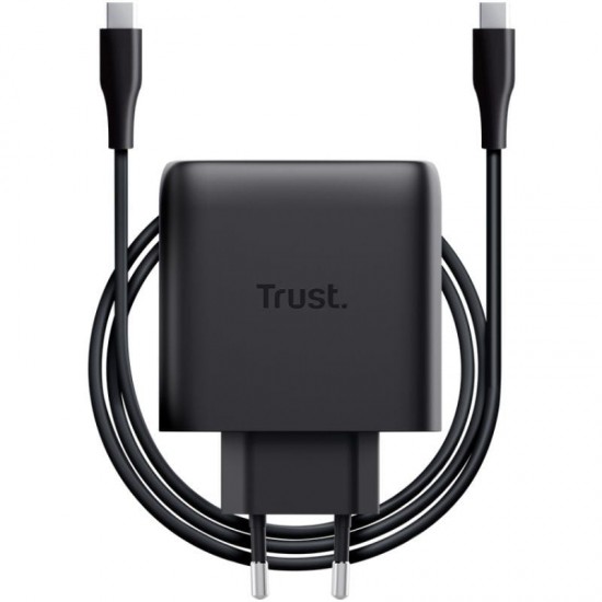 Cargador de pared gan trust maxo 65w/ 1xusb tipo-c/ incluye cable usb tipo-c/ 65w