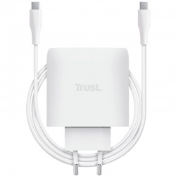 Cargador de Pared GaN Trust Maxo 65W/ 1xUSB Tipo-C/ Incluye Cable USB Tipo-C/ 65W