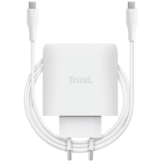 Cargador de pared gan trust maxo 65w/ 1xusb tipo-c/ incluye cable usb tipo-c/ 65w