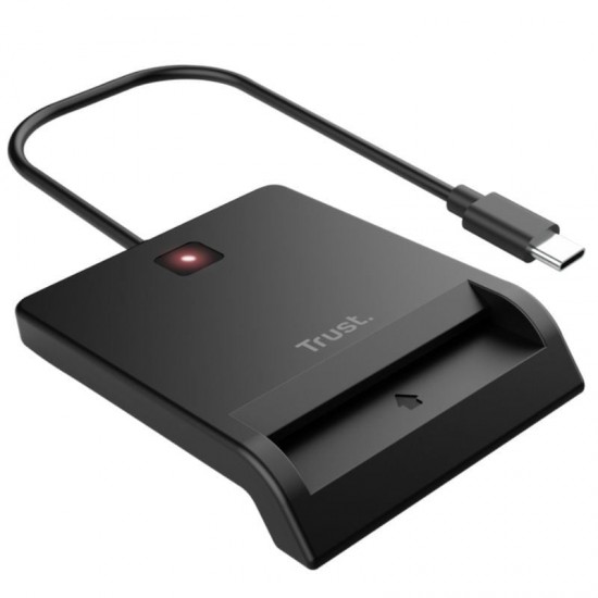 Lector de tarjetas inteligentes trust primo 26253/ usb tipo-c/ negro Lector de tarjetas inteligentes trust primo 26253/ usb tipo-c/ negro