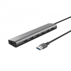 Hub USB 3.2 Gen1 Trust Halyx/ 7xUSB/ 1xUSB-C/ Gris Hub USB 3.2 Gen1 Trust Halyx/ 7xUSB/ 1xUSB-C/ Gris