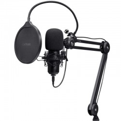 Micrófono Gaming Trust Gaming GXT 270 Emita II+ 25770/ USB/ Negro