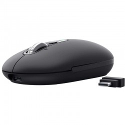 Ratón Inalámbrico Trust Seron 26018/ Batería recargable/ Hasta 3200 DPI/ Negro