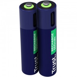 Pack de 2 Pilas AAA Trust 25585/ Recargables