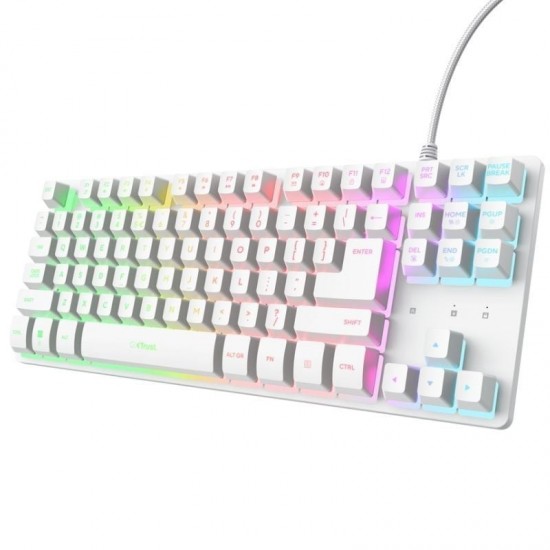 Teclado gaming trust gaming gxt 833 thado tkl 25896/ blanco Teclado gaming trust gaming gxt 833 thado tkl 25896/ blanco