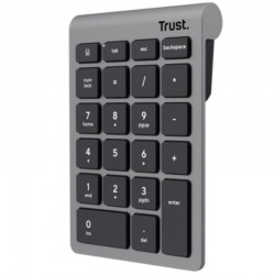 Teclado Numérico Inalámbrico Trust Xalas Wireless/ Plata