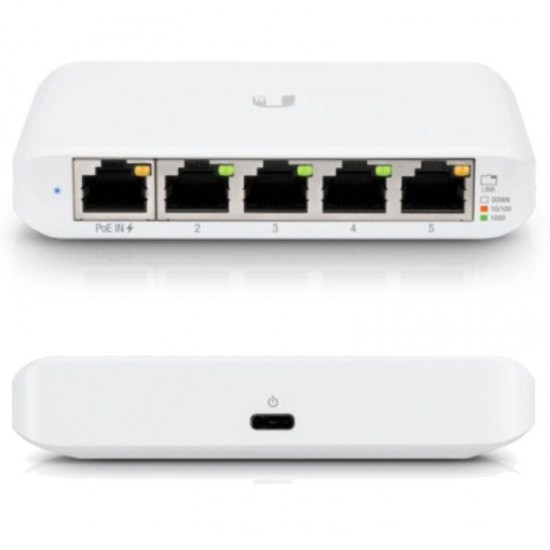 Switch gestionado ubiquiti usw-flex mini 5 puertos/ rj45 10/100/1000 poe