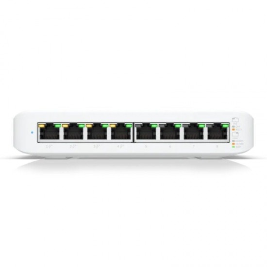 Switch ubiquiti usw-lite-8-poe/ 8 puertos/ rj45 10/100/1000 poe