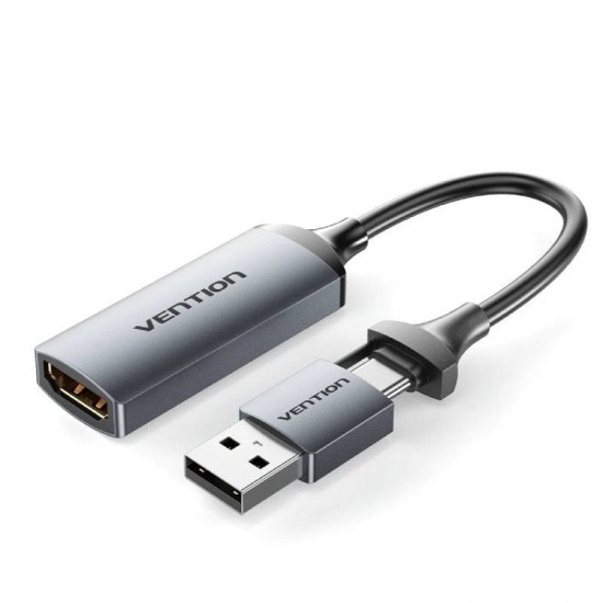 Conversor hdmi 4k 60hz vention acwha/ hdmi hembra / usb macho - usb tipo-c macho/ 480mbps/ 10cm/ negro Conversor hdmi 4k 60hz vention acwha/ hdmi hembra / usb macho - usb tipo-c macho/ 480mbps/ 10cm/ negro