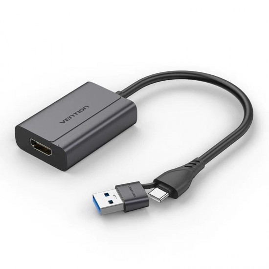 Adaptador vention acyhb/ usb tipo-c macho/ usb macho - hdmi hembra Adaptador vention acyhb/ usb tipo-c macho/ usb macho - hdmi hembra