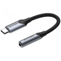 Conversor USB Tipo-C Vention BGJHA/ USB Tipo-C Macho - Jack 3.5 Hembra/ 10cm Conversor USB Tipo-C Vention BGJHA/ USB Tipo-C Macho - Jack 3.5 Hembra/ 10cm