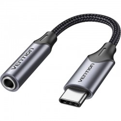 Adaptador Audio Vention BGMHA/ Jack 3.5 Hembra - USB Tipo-C Macho/ 10cm/ Gris Adaptador Audio Vention BGMHA/ Jack 3.5 Hembra - USB Tipo-C Macho/ 10cm/ Gris