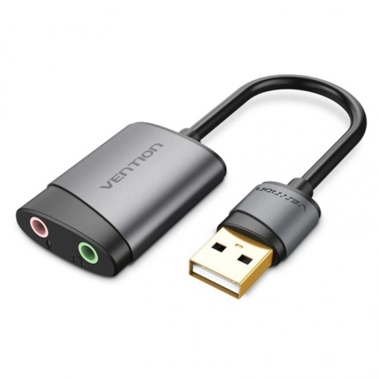 Tarjeta de sonido vention cdkhb/ usb macho - 2xjack 3.5 hembra Tarjeta de sonido vention cdkhb/ usb macho - 2xjack 3.5 hembra