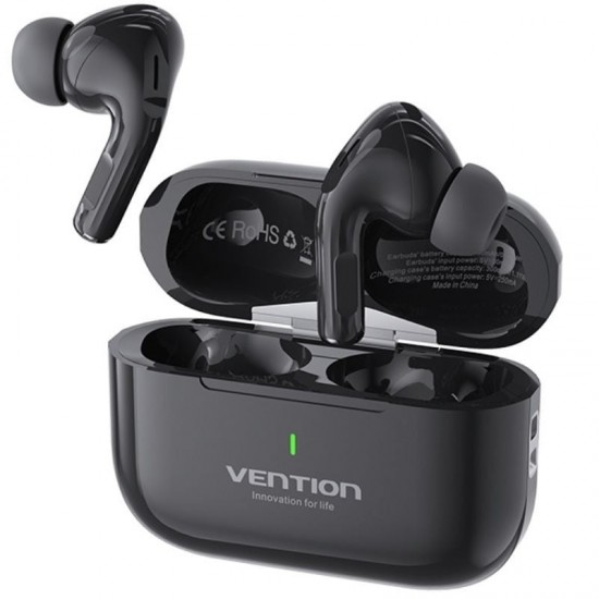 Auriculares bluetooth vention echo lite e11 con estuche de carga/ autonomía 6h/ negros