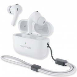 Auriculares Bluetooth Vention Echo Lite E11 Plus con estuche de carga/ Autonomía 6h/ Blancos