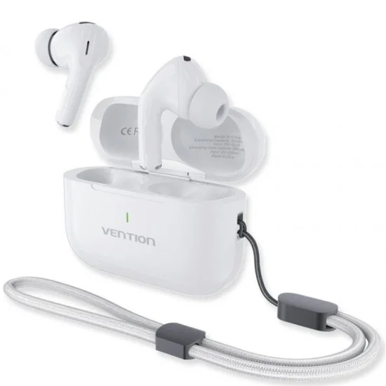 Auriculares bluetooth vention echo lite e11 plus con estuche de carga/ autonomía 6h/ blancos