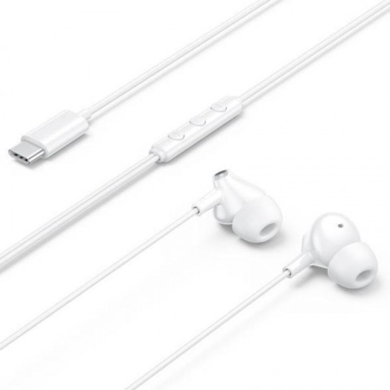 Auriculares intrauditivos vention echo lite usb-c in-ear/ con micrófono/ usb tipo-c/ blancos
