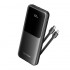 Powerbank 10000mAh Vention FHOB0/ 22.5W/ Negra/ Incluye Cable USB Tipo-C y Lightning