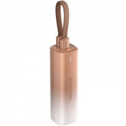 Powerbank 5000mAh Vention FHWJ0/ 20W/ Dorado/ Incluye Cable USB Tipo-C y Lightning
