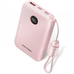 Powerbank 10000mAh Vention FKAP0-C/ 22.5W/ Rosa/ Incluye Cable USB Tipo-C Powerbank 10000mAh Vention FKAP0-C/ 22.5W/ Rosa/ Incluye Cable USB Tipo-C