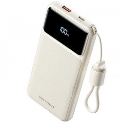 Powerbank 10000mAh Vention XGYW0-39-TY/ 22.5W/ Blanca/ Incluye Cable USB Tipo-C Powerbank 10000mAh Vention XGYW0-39-TY/ 22.5W/ Blanca/ Incluye Cable USB Tipo-C