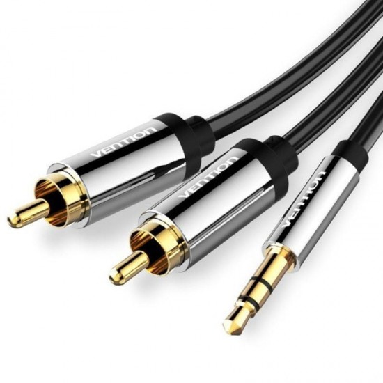 Cable estéreo vention bcfbi/ jack 3.5 macho - 2x rca macho/ 3m/ negro Cable estéreo vention bcfbi/ jack 3.5 macho - 2x rca macho/ 3m/ negro