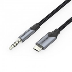 Cable Audio Vention BDGBG/ MicroUSB Macho - Jack 3.5 Macho/ 1.5m/ Negro Cable Audio Vention BDGBG/ MicroUSB Macho - Jack 3.5 Macho/ 1.5m/ Negro