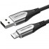 Cable USB 2.0 Vention COAHG/ USB Macho - MicroUSB Macho/ 480Mbps/ 1.5m/ Gris