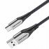 Cable USB 2.0 Tipo-C Vention CODHH/ USB Macho - USB Tipo-C Macho/ 480Mbps/ 2m/ Gris