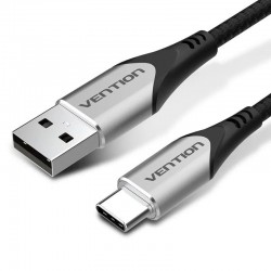 Cable USB 2.0 Tipo-C Vention CODHI/ USB Tipo-C Macho - USB Macho/ 480Mbps/ 3m/ Gris