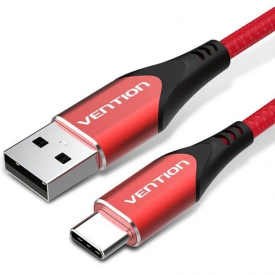 Cable usb 2.0 tipo-c vention codrg/ usb tipo-c macho - usb macho/ 480mbps/ 1.5m/ rojo