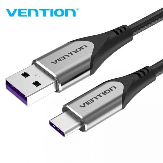 Cable usb 2.0 tipo-c vention cofhg/ usb tipo-c macho - usb macho/ hasta 100w/ 480mbps/ 1.5m/ gris