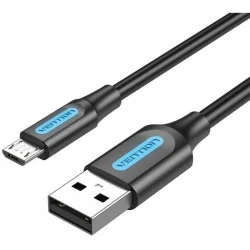 Cable USB 2.0 Vention COLBF/ USB Macho - MicroUSB Macho/ 480Mbps/ 1m/ Negro Cable USB 2.0 Vention COLBF/ USB Macho - MicroUSB Macho/ 480Mbps/ 1m/ Negro