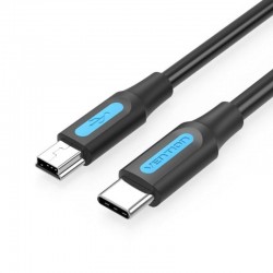 Cable USB 2.0 Tipo-C Vention COWBH/ USB Tipo-C Macho - MiniUSB Macho/ Hasta 10W/ 480Mbps/ 2m/ Negro Cable USB 2.0 Tipo-C Vention COWBH/ USB Tipo-C Macho - MiniUSB Macho/ Hasta 10W/ 480Mbps/ 2m/ Negro