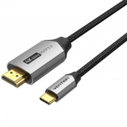Cable Conversor HDMI 2.0 4K Vention CRBBG/ USB Tipo-C Macho - HDMI Macho/ 1.5m/ Negro Cable Conversor HDMI 2.0 4K Vention CRBBG/ USB Tipo-C Macho - HDMI Macho/ 1.5m/ Negro
