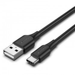 Cable USB 2.0 Tipo-C Vention CTHBH/ USB Tipo-C Macho - USB Macho/ 480Mbps/ 2m/ Negro