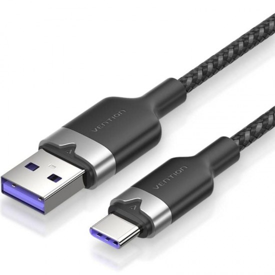 Cable usb 2.0 tipo-c vention ctobf/ usb tipo-c macho - usb macho/ hasta 100w/ 480mbps/ 1m/ negro