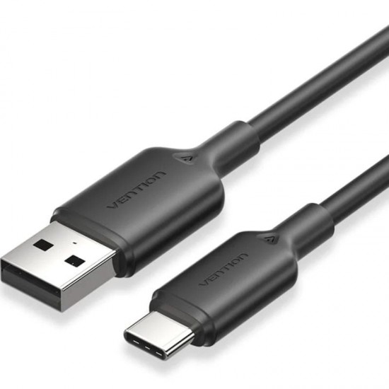 Cable usb 2.0 tipo-c vention ctqbh/ usb tipo-c macho - usb macho/ hasta 60w/ 480mbps/ 2m/ negro
