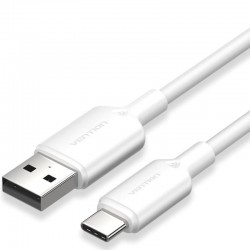 Cable USB 2.0 Tipo-C Vention CTQWF/ USB Tipo-C Macho - USB Macho/ Hasta 60W/ 480Mbps/ 1m/ Blanco Cable USB 2.0 Tipo-C Vention CTQWF/ USB Tipo-C Macho - USB Macho/ Hasta 60W/ 480Mbps/ 1m/ Blanco