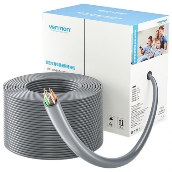 Bobina de cable rj45 utp vention ijch305 outdoor patch cat.5e/ 305m/ gris Bobina de cable rj45 utp vention ijch305 outdoor patch cat.5e/ 305m/ gris