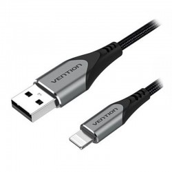 Cable USB 2.0 Lightning Vention LABHF/ USB Macho - Lightning Macho/ 480Mbps/ 1m/ Gris