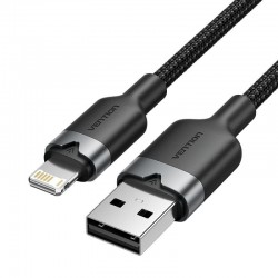 Cable USB Lightning Vention LANBF/ USB Macho - Lightning Macho/ 480Mbps/ 1m/ Negro Cable USB Lightning Vention LANBF/ USB Macho - Lightning Macho/ 480Mbps/ 1m/ Negro