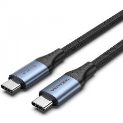 Cable USB 4.0 Tipo-C 5A Vention TAVHF/ USB Tipo-C Macho - USB Tipo-C Macho/ Hasta 240W/ 40Gbps/ 1m/ Gris Cable USB 4.0 Tipo-C 5A Vention TAVHF/ USB Tipo-C Macho - USB Tipo-C Macho/ Hasta 240W/ 40Gbps/ 1m/ Gris
