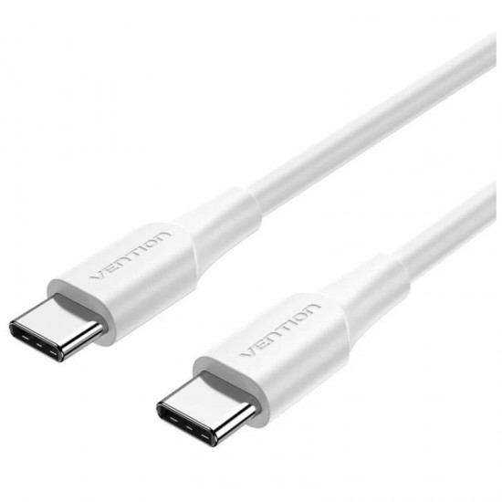 Cable usb 2.0 tipo-c 3a vention taxwd/ usb tipo-c macho - usb tipo-c macho/ hasta 60w/ 480mbps/ 50cm/ blanco Cable usb 2.0 tipo-c 3a vention taxwd/ usb tipo-c macho - usb tipo-c macho/ hasta 60w/ 480mbps/ 50cm/ blanco