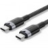 Cable USB 2.0 Tipo-C 5A Vention TRIBH/ USB Tipo-C Macho - USB Tipo-C Macho/ Hasta 240W/ 480Mbps/ 2m/ Negro