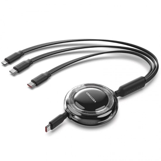 Cable usb tipo-c 2.0 5a vention trkbbe/ usb tipo-c macho - 3x usb tipo-c macho/ hasta 100w/ 480mbps/ 1.1m/ negro Cable usb tipo-c 2.0 5a vention trkbbe/ usb tipo-c macho - 3x usb tipo-c macho/ hasta 100w/ 480mbps/ 1.1m/ negro